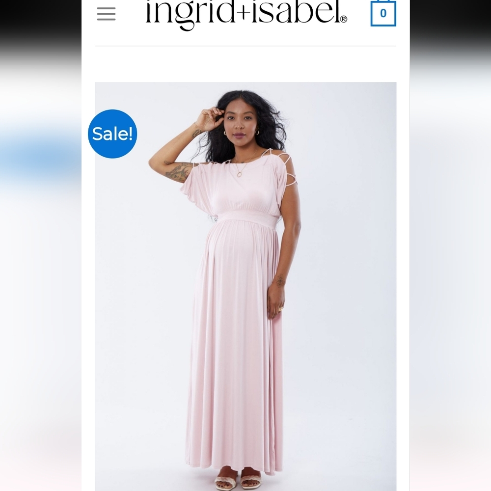 Ingrid & Isabel Soft Blush Pink Maternity Dress